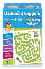 Užduočių knygelė su pieštuku 4–5 metų vaikams