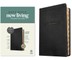 NLT Large Print Thinline Center-Column Reference Bible, Filament Enabled (Leatherlike, Black Holy Windows, Indexed, Red Letter)