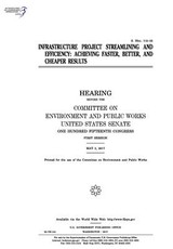 Infrastructure project streamlining and efficiency