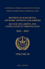 Reports of Judgments, Advisory Opinions and Orders/ Receuil Des Arrets, Avis Consultatifs Et Ordonnances, Volume 20 (2022-2023)