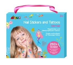 AVENIR 260+ nagų lipdukų ir tatuiruočių „Undinėlės“