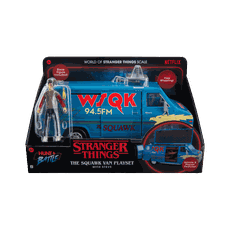 STRANGER THINGS figūrėlės ir transporto priemonės rinkinys – Styvas su SQWK furgonu ir aksesuarais