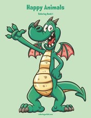 Happy Animals Coloring Book 1