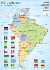 Pietų Amerikos politinis žemėlapis (A 4)