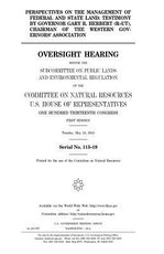 Perspectives on the management of federal and state land