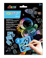 AVENIR Nutrinamų kortelių rinkinys su trafaretais „Kosmosas“