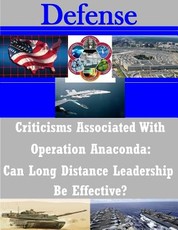 Criticisms Associated With Operation Anaconda