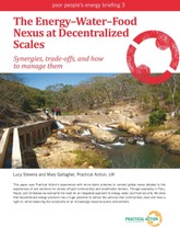 The Energy-Water-Food Nexus at Decentralized Scales