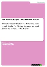 Isah Haruna, A: Trace Elements Evaluation for some mine pond