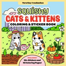 Squishy Cats & Kittens Coloring & Sticker Book