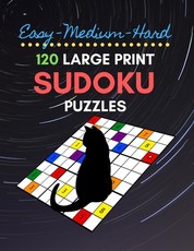 Easy Medium Hard 120 Large Print Sudoku Puzzles