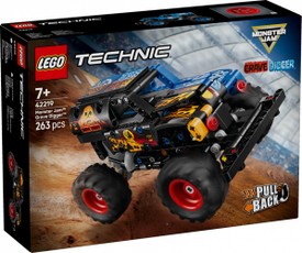Blocks Technic 42219 Monster Jam „Grave Digger“ — Fire & Ice konstruktorius