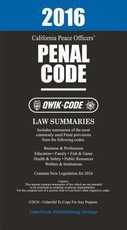 2016 California Penal Code QWIK-CODE