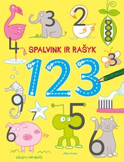 Spalvink ir rašyk. 123