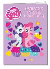 Mažieji poniai. Spalvink pagal kontūrą