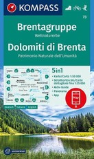 KOMPASS Wanderkarte Brentagruppe, Weltnaturerbe, Dolomiti di Brenta 1:50 000