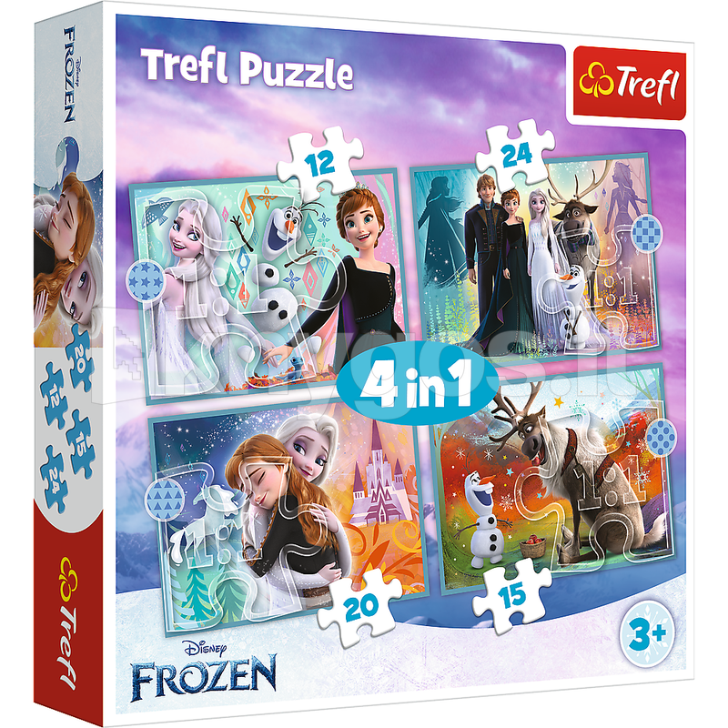 TREFL FROZEN 4 dėlionių rinkinys Knygos.lt