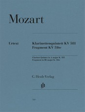 Mozart, Wolfgang Amadeus - Klarinettenquintett A-dur KV 581 und Fragment KV Anh. 91 (516c)
