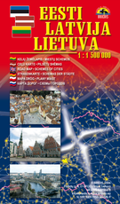 Eesti, Latvija, Lietuva. 1:1 500 000