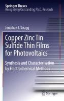 Copper Zinc Tin Sulfide Thin Films for Photovoltaics