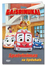 Gaisrinukai. Spalvinimas su lipdukais