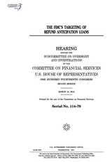 The FDIC's targeting of refund anticipation loans