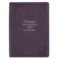 NLT Holy Bible Everyday Devotional Bible for Women New Living Translation, Vegan Leather, Purple Debossed