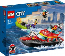 LEGO City 60373 Ugniagesių gelbėjimo valtis