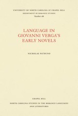 Language in Giovanni Verga's Early Novels