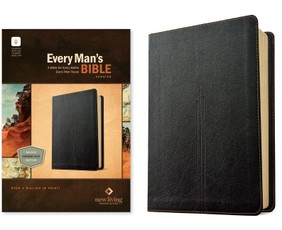 NLT Every Man's Bible, Filament Enabled (Leatherlike, Crossmark Black, Red Letter)
