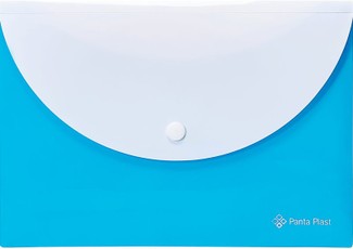 Dvigubas aplankas su spaustuku A5  melsvas