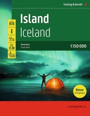 Island Reiseatlas, Autoatlas 1:150.000, Spiralbindung, freytag & berndt