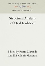 Structural Analysis of Oral Tradition