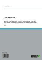 China and the WTO