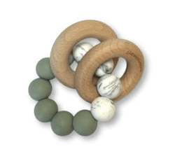 Kramtukas-barškutis kūdikiams „Chewies&More“, Sage/Marble