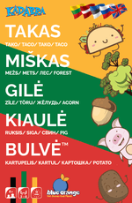 Stalo žaidimas TAKAS. MIŠKAS. GILĖ. KIAULĖ. BULVĖ. Adaptuota lietuviška populiaraus stalo žaidimo versija