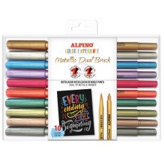 Žymekliai ALPINO Color experience metallic dual brush 10sp