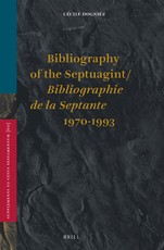 Bibliography of the Septuagint / Bibliographie de la Septante (1970-1993)