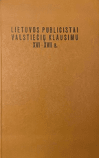 Lietuvos publicistai valstiečių klausimu XVI–XVII a.