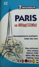 Michelin Map Paris by Arrondissements No. 62