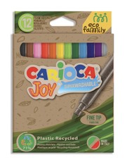 Flomasteriai CARIOCA ECO FAMILY JOY, 12 spalvų