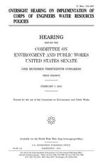 Oversight hearing on implementation of Corps of Engineers water resources policies