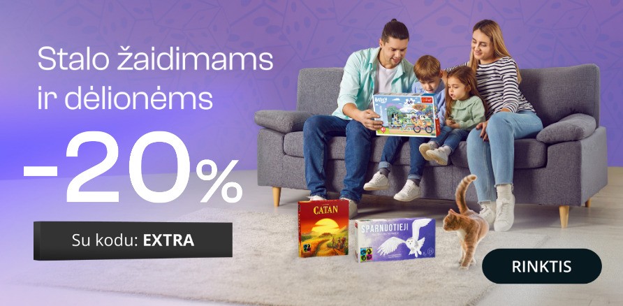 STALO ŽAIDIMAI IR DĖLIONĖS - 20% nuolaida!