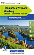 Fränkisches Weinland - Würzburg Kitzingen, Ochsenfurt, Volkach Nr. 56 Outdoorkarte Deutschland 1:50 000