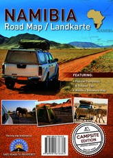 Namibia Road Map / Landkarte Campsite Edition