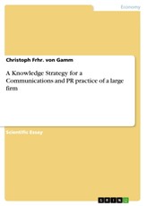 A Knowledge Strategy for a Communications and PR practice of a large firm