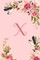 Monogram Initial Letter X Notebook for Women and Girls