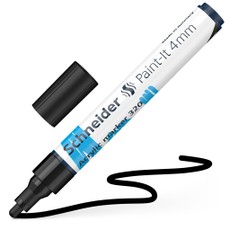 Žymeklis akrilinis Paint-lt 320 4mm juodas