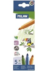 Flomasteriai Milan, 5 spalvos