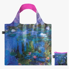 LOQI pirkinių krepšys „CLAUDE MONET Water Lilies Neon Recycled Bag“